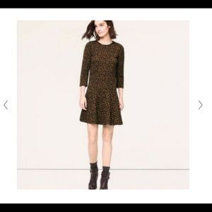 Loft animal print drop waist dress.